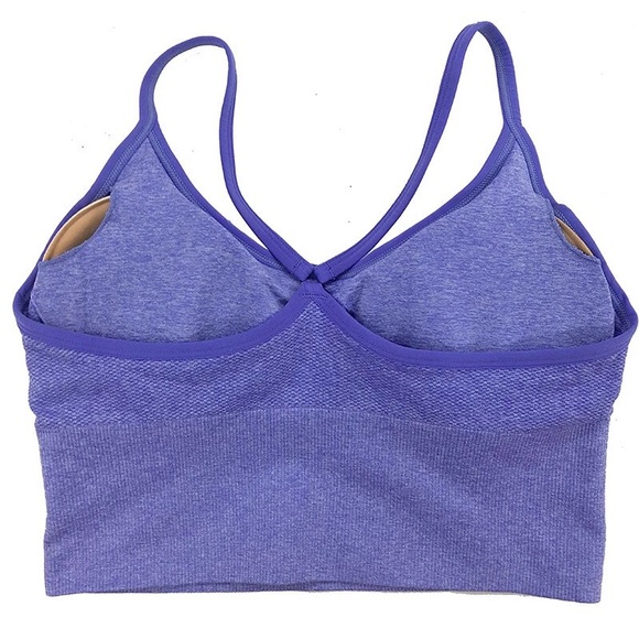 Pink Seamless Sports Bra Crop Top Yoga - Picture 4 of 7